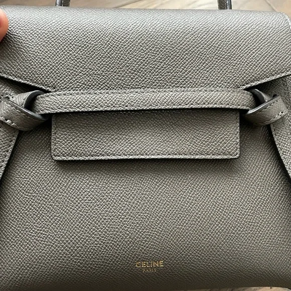 Celine Nano Belt Bag in Gray Leather, Authentic - Picture 5 of 9